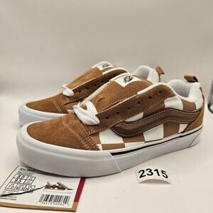 VANS MEN'S 8 KNU SKOOL MEGA CHECK BROWN NWOB VN000CRPBRO